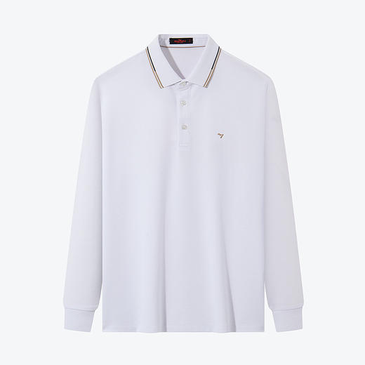 【不变形领】柒牌长袖polo衫男2024春季新款商务休闲百搭翻领T恤	126T73090 商品图3