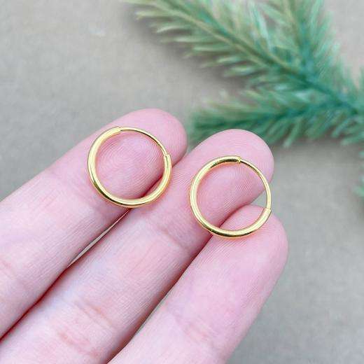 【限时克减150元】足金999 (足金999字印)5G黄金光面光圈耳圈(5GES00167-02)（预售产品下单后不退款不退货不换货不补差（预售产品下单后不退款不退货不换货不补差 商品图2