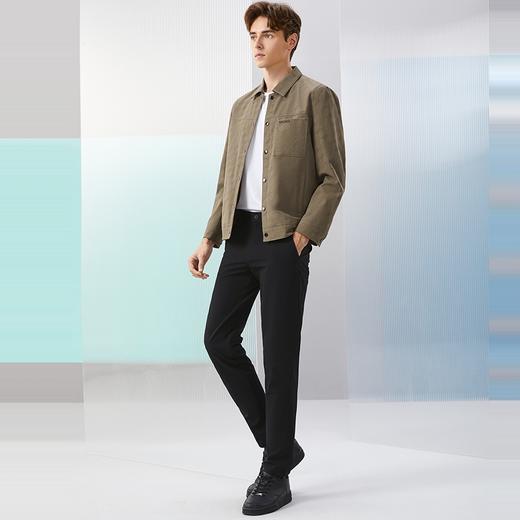 柒牌男装翻领夹克男2024春季新款时尚潮流中青年字母满印休闲外套	126K70140 商品图3