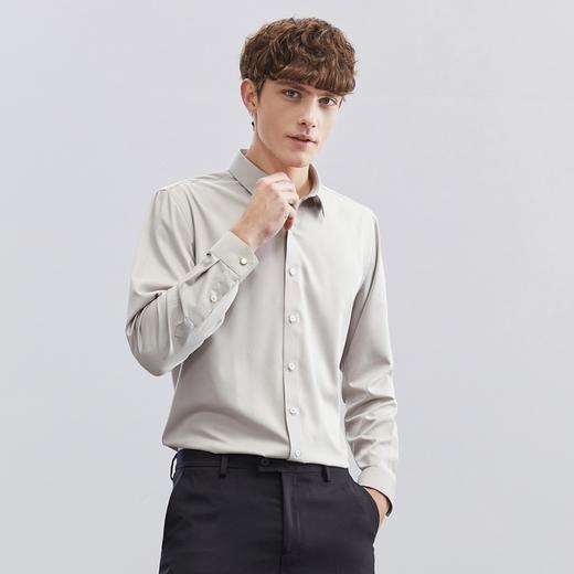 【特价】柒牌长袖衬衫男春季新款舒适中青年商务休闲男装翻领印花衬衣	124A70830 商品图4