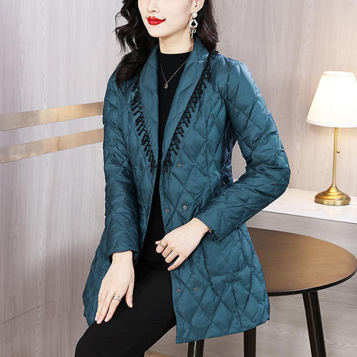 秋冬新款衬衫轻薄中长款棉服女冬装女保暖小款冬季外套KQL-422H2269 商品图1