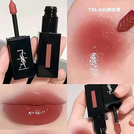 YSL/圣罗兰黑管唇釉&爱心限定款唇釉#610冰乌龙#440#416#407 滋润水光镜面唇釉【CDF】 商品图7