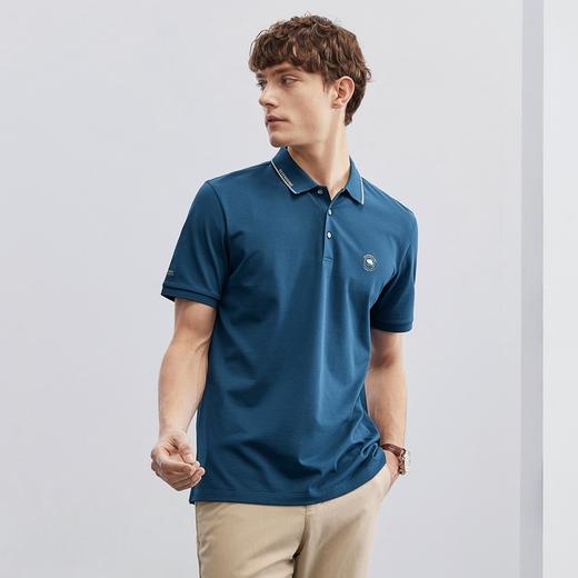 【5A抗菌/2A防螨】柒牌短袖Polo衫男夏季薄款时尚舒适休闲百搭T恤	124T71010 商品图1