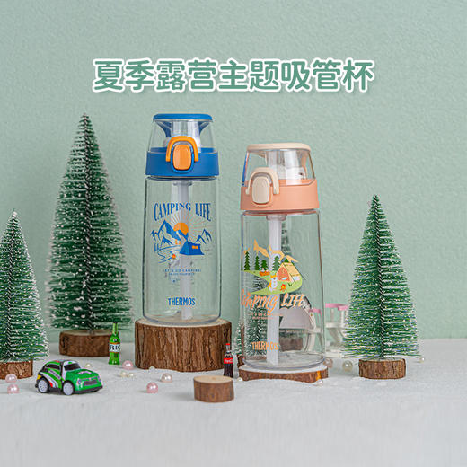 德国Thermos膳魔师 儿童吸管杯夏季宝宝水杯大容量学饮杯露营系列 550ml 3岁+ 商品图6