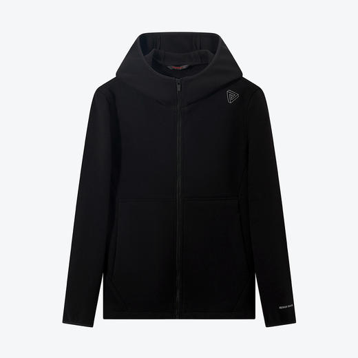 【特价】柒牌男士连帽夹克秋冬厚款户外休闲反光印花黑色保暖防风外套	125K70610 商品图4