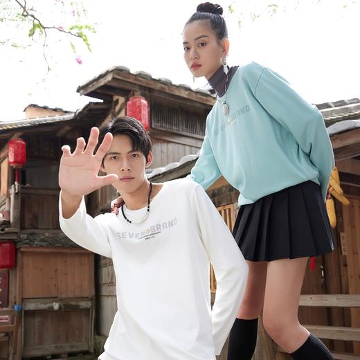 【非遗苗绣蝴蝶妈妈系列】柒牌长袖t恤男春秋季含莫代尔情侣上衣	124T73430 商品图2