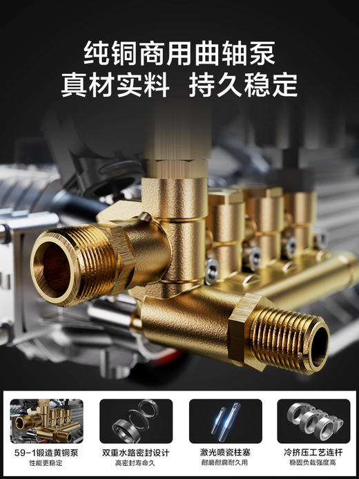 【小店】亿力商用高压洗车机9022全铜电机洗车泵洗车养殖场地面墙面清洗机 商品图5