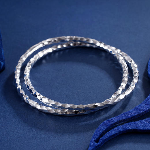 子佩集S999银【情细流长】手镯【BA50107】两个圈2312 商品图5
