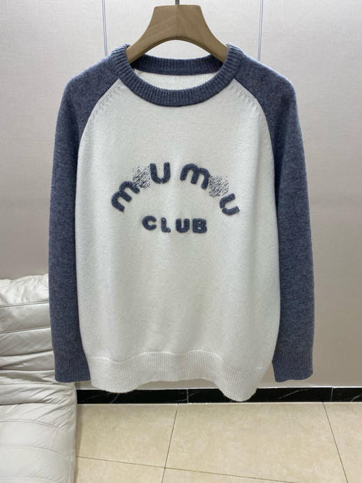 MM 2024春季新款 字母刺绣 插肩袖羊毛针织衫毛衣女 Z-11215 商品图9