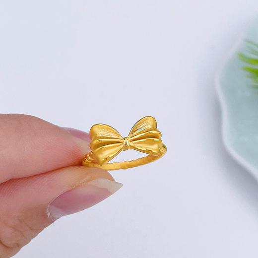 【限时克减150元】足金 3D硬金固口七彩蝴蝶结女戒(AR3DJZ00006)（预售产品下单后不退款不退货不换货不补差价）（预售产品下单后不退款不退货不换货不补差价） 商品图2