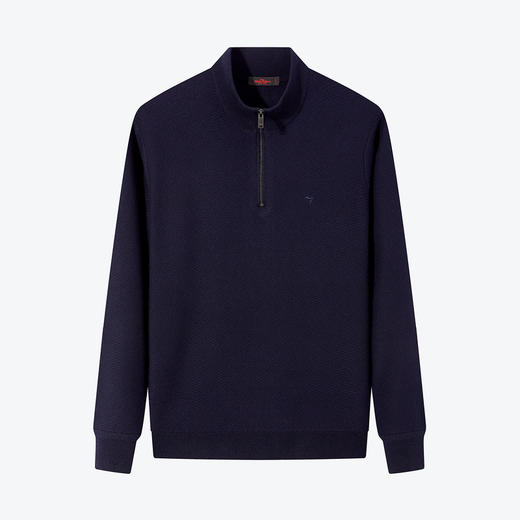 【可机洗】柒牌男士拉链半高领毛衣秋冬新款抗静电含羊毛保暖毛衫	125Y70180 商品图4