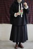 apuntob 百褶裙弹性腰围黑色半身裙 商品缩略图6