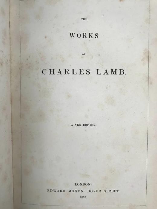 1852年 兰姆作品集 卷首配插图 真皮精装18开 商品图4