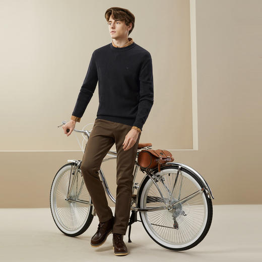 【石墨烯】柒牌男士羊毛衫冬季新款时尚休闲百搭保暖圆领毛衣	125Y70220 商品图3