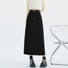 KQL 435H8126休闲半身裙开叉高腰西装毛呢裙 商品缩略图1