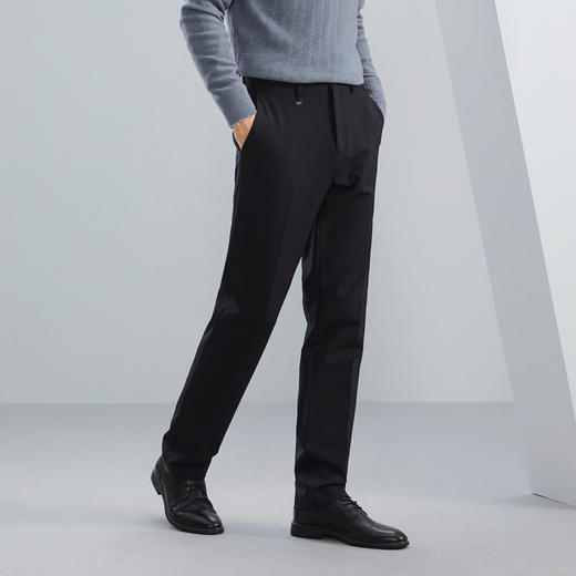 【四面弹】柒牌男装西裤男秋冬厚款商务休闲直筒西装裤长裤子	125H70270 商品图1