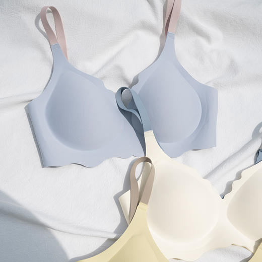 无痕内衣女夏季薄款小胸聚拢3d果冻软支撑裸感收副乳防下垂文胸罩 商品图0