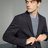 【特价】【千鸟格】柒牌男装西服男秋季新款商务休闲修身针织单西外套	125C70540 商品缩略图2