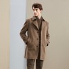 【含羊毛】柒牌毛呢大衣男秋冬厚款商务休闲大翻领中长款外套	125D70340 商品缩略图1