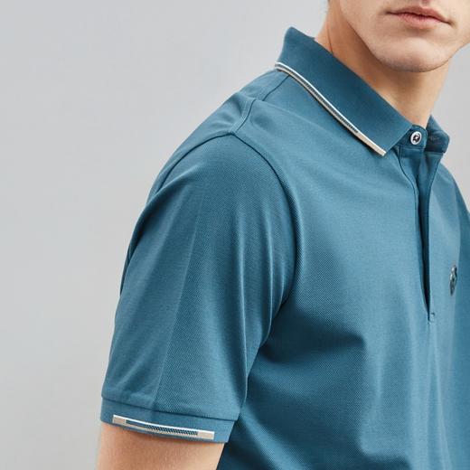 【含亚麻】柒牌polo衫短袖男夏季新款时尚休闲柔软舒适翻领保罗衫	124T70310 商品图3