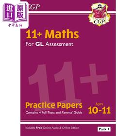 【中商原版】11+ GL Maths Practice Papers: Ages 10-11 - Pack 1 (with Parents Guide & Online Edition)