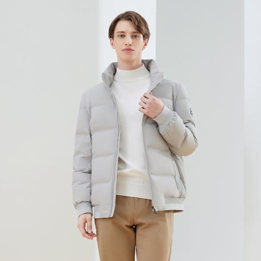 【三防】柒牌羽绒服男士冬季厚款保暖舒适商务立领短款白鹅绒外套	125E70050 商品图1