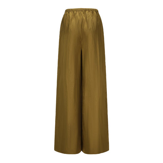 Ruohan  橄榄绿松紧腰阔腿裤 商品图5