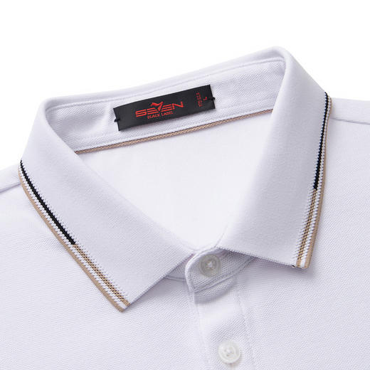 【不变形领】柒牌长袖polo衫男2024春季新款商务休闲百搭翻领T恤	126T73090 商品图5