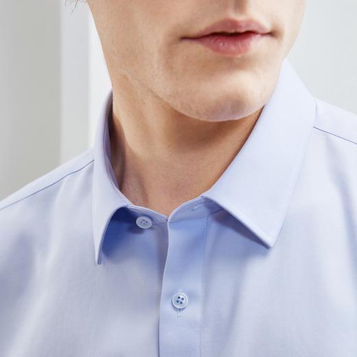 【特价】【DP免烫】柒牌男装衬衫男夏季新款商务正装纯棉翻领短袖衬衣	124A70380 商品图2