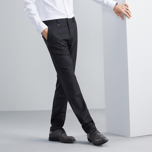 【含羊毛】柒牌男装休闲裤男秋季新品商务通勤中腰直筒工装裤	125H70570 商品图1