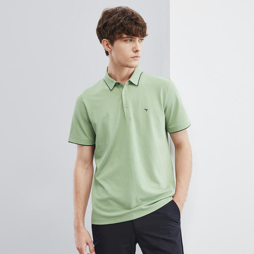 【特价】柒牌polo衫男士夏季薄款商务青年休闲百搭翻领短袖多色T恤衫	124T70010 商品图4