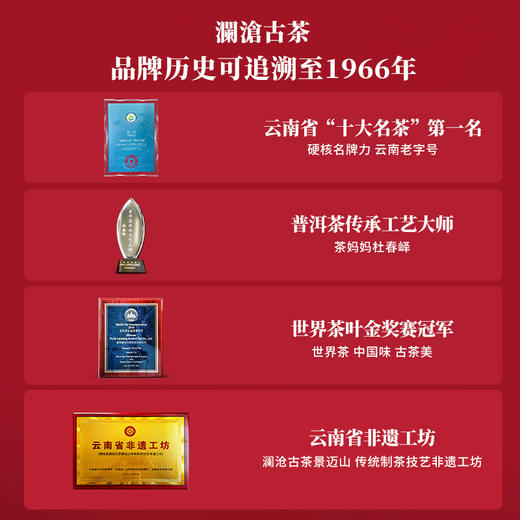 【上市狂欢年货大礼包】澜沧古茶2021年0085鉴赏装96g+2023年澜沧熟普金瓜500g+六六大顺熟普40g*3罐熟茶大礼包 商品图4
