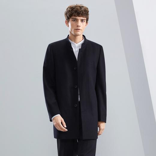 【中华立领】柒牌男士毛呢大衣冬季厚款可拆卸羽绒内胆含羊绒外套	125D70310 商品图1