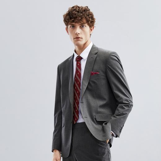 【零染】柒牌西服套装男春季新款商务职业正装色纺西服两件套	124C70080 商品图1