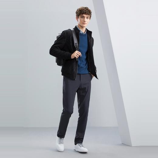 【含羊毛】柒牌男士立领夹克秋冬新款干部爸爸装满身提花保暖外套	125D70110 商品图3