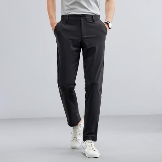 【高弹】柒牌男装休闲裤春夏新款时尚百搭男士针织直筒长裤子	124H70030 商品图1