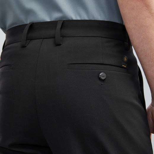 柒牌条纹休闲长裤男春夏新款时尚休闲潮流男士黑色直筒男裤子	124H71810 商品图3