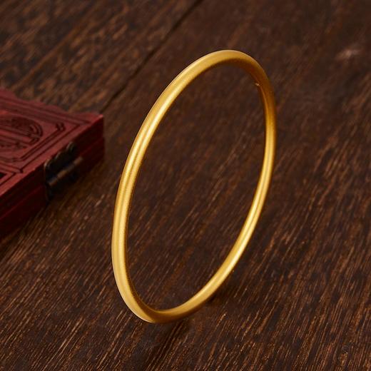 【限时克减150元】足金999.9  【油亮实心】古法传承(面宽约3-3.2mm)古法光圈古法素圈固口古法手镯(GFSZW00020-02)（预售产品下单后不退款不退货不换货不补差价） 商品图0