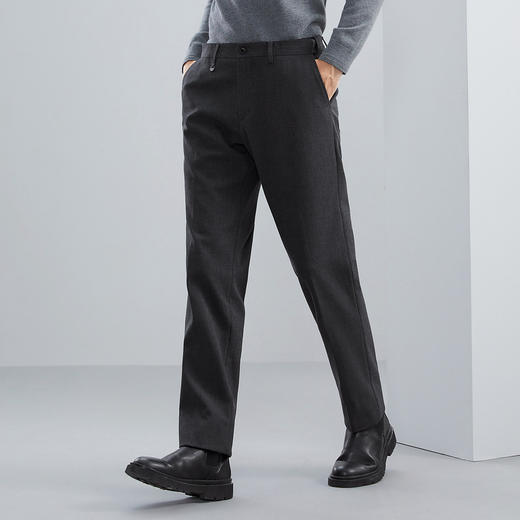 【加绒】柒牌男士西裤冬季新款商务正装直筒裤保暖西装长裤子	125H70200 商品图1
