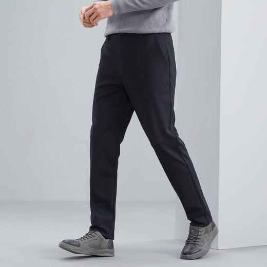 柒牌休闲长裤男秋冬厚款商务休闲中青年针织磨毛男装直筒裤子	125H70630 商品图1