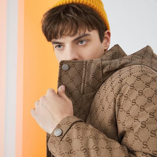 【90白鸭绒】柒牌羽绒服男冬季时尚字母提花可拆卸帽厚款羽绒外套	125E70030 商品图2