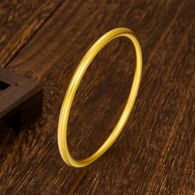【限时克减150元】足金999.9 【油亮实心】古法传承(面宽约3.9-4.1mm)古法光圈古法素圈固口古法手镯(GFSZW00020-04)（预售产品下单后不退款不退货不换货不补差价）