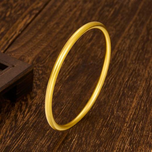 【限时克减150元】足金999.9 【油亮实心】古法传承(面宽约3.9-4.1mm)古法光圈古法素圈固口古法手镯(GFSZW00020-04)（预售产品下单后不退款不退货不换货不补差价） 商品图0