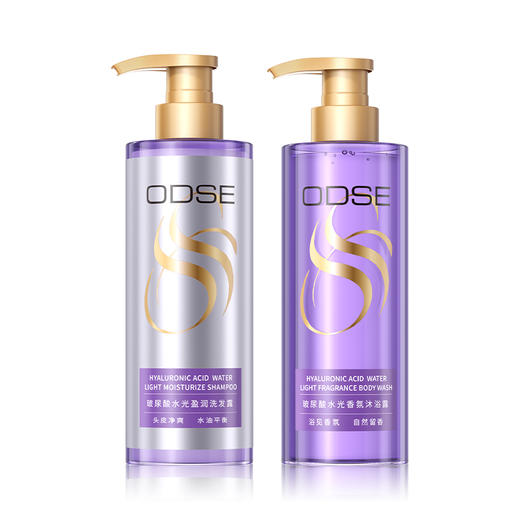 【下单即赠吹风机】ODSE玻尿酸水光洗护套装 洁净蓬松润养 柔顺奢养 蓬松控油 滋润嫩肤 400ML/瓶 商品图5