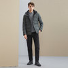 【90白鸭绒】柒牌可拆卸连帽羽绒服男冬季新款时尚条纹保暖厚外套	127E70010 商品缩略图3