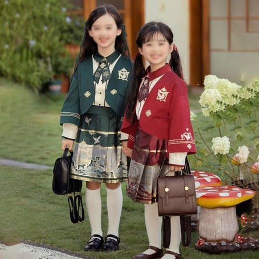 裁缝学苑TX35 汉服女童装复古三件套开衫衬衫纸样马面裙打板裁剪样板 商品图3