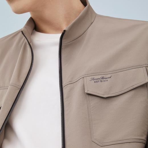 柒牌立领工装外套男春秋新款商务休闲舒适短款百搭男士夹克衫	124K70060 商品图2