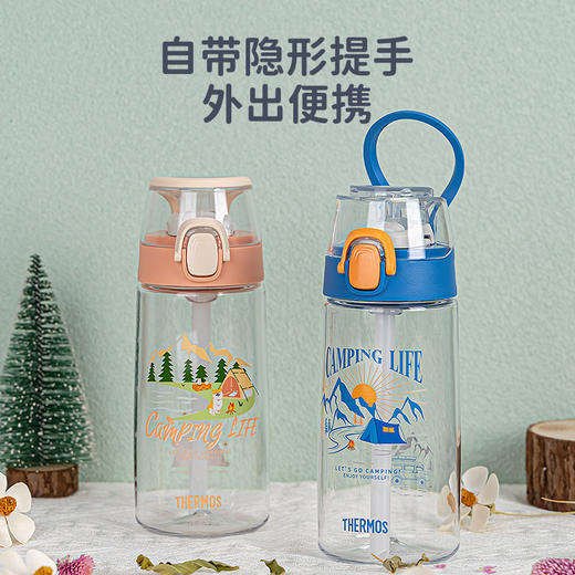 德国Thermos膳魔师 儿童吸管杯夏季宝宝水杯大容量学饮杯露营系列 550ml 3岁+ 商品图5