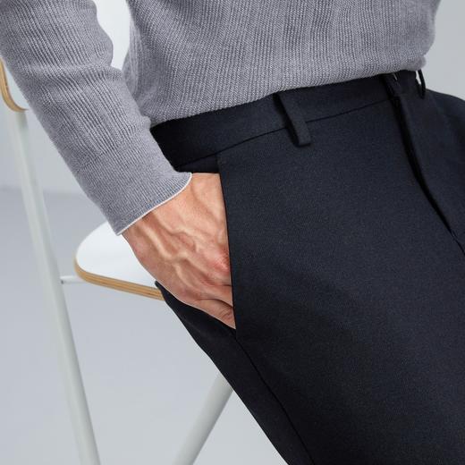 柒牌休闲长裤男秋冬厚款商务休闲中青年针织磨毛男装直筒裤子	125H70630 商品图2