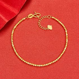 【限时克减150元】足金999 (足金999字印)5G黄金纯蹦迪珠调节手链蹦迪珠手链（内里为足金链）(5GSL00093)（预售产品下单后不退款不退货不换货不补差价）